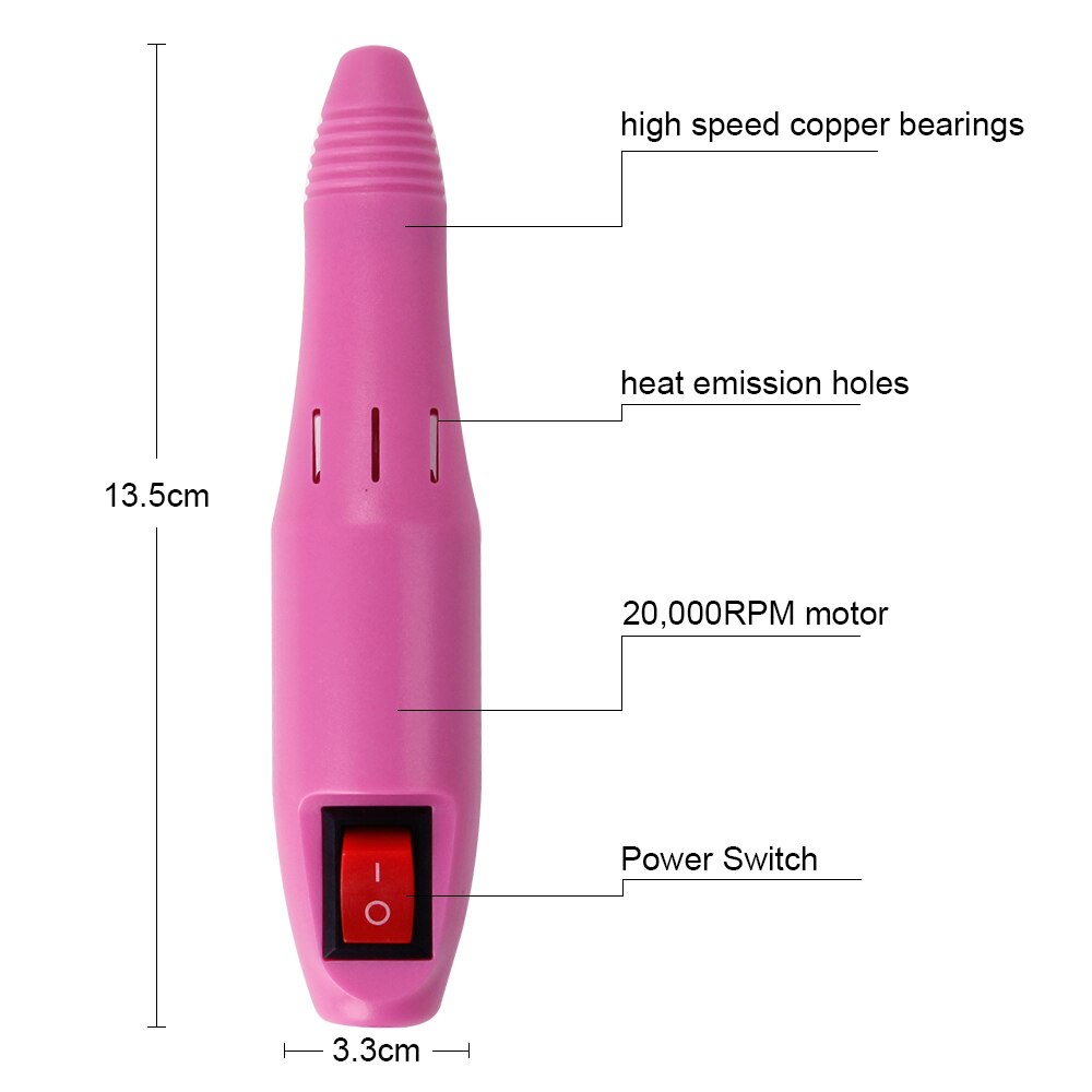 Electric Nail Drill Machine For Manicure Nail Drill Milling Cutter Nail Art File 20000RPM Pedicure Polish Tool Kit