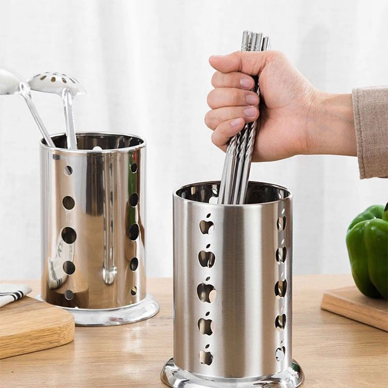 Stainless Steel Chopstick Storage Rack Shelf Basket Knife Fork Spoon Tableware Organizer Kitchen Cutlery Drain Holder Container