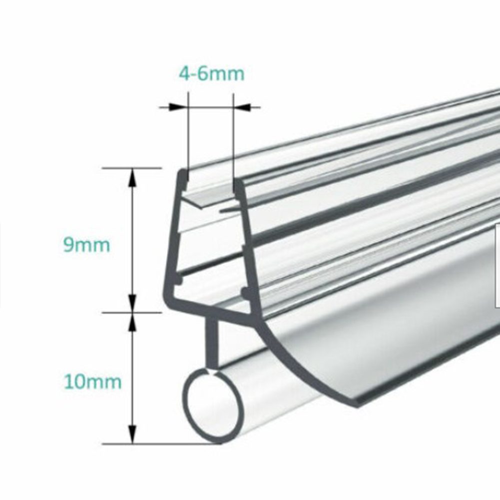 2pcs 50cm Bath Shower Screen Door Seal Strip rubber Frameless Glass Door Bottom Weatherstrip Seal Water Deflector For Bathroom