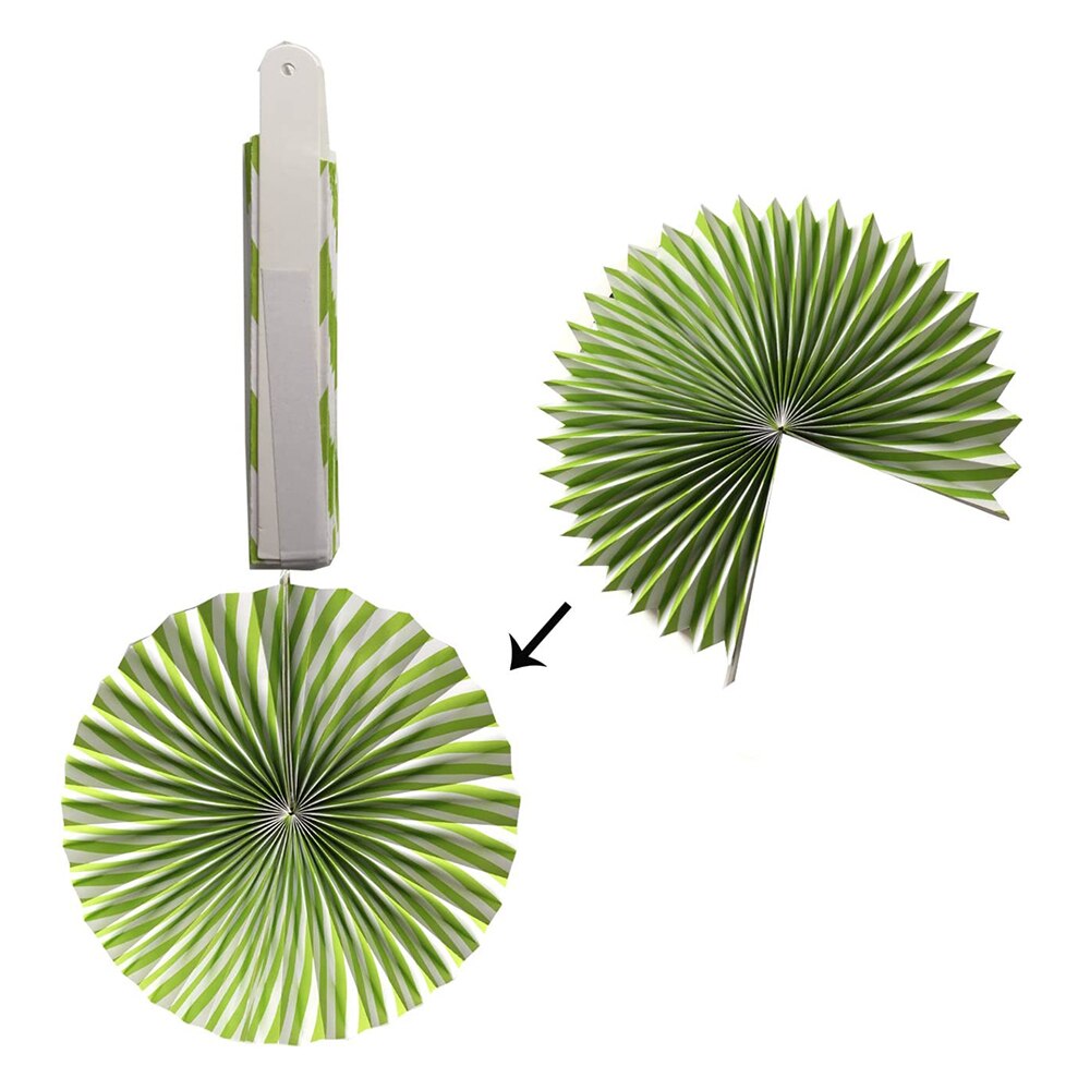 Paper Pompom Fan Ball Honeycomb Decoration Room Wedding Birthday Passover Baptism Birthday - Green