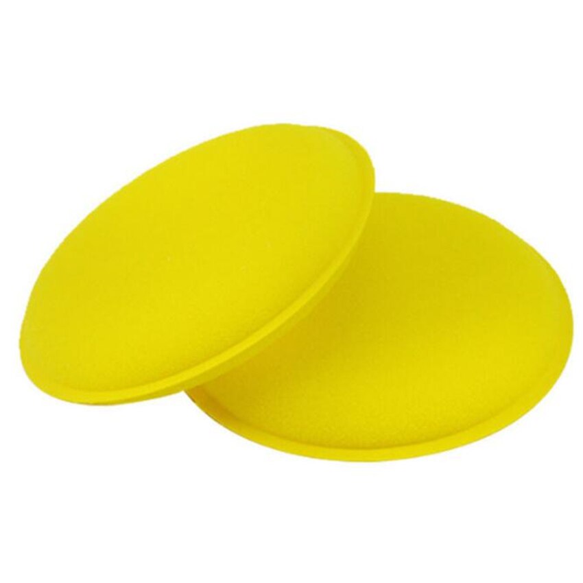 Esponja encerada para mantenimiento de pintura de coche, toallitas de cera antiarañazos, amarillo, herramienta de limpieza para el cuidado del coche, 4 unids/set por juego
