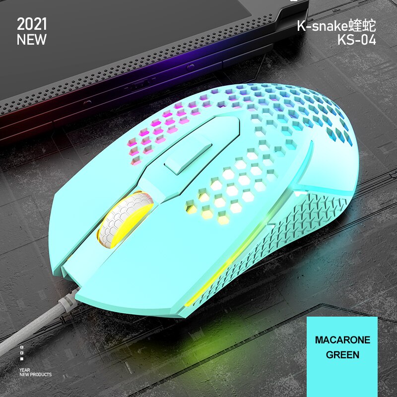 LED Glow Wired Mouse Profession Gaming Mouse 3200 DPI Optical USB Computer Mouse 6 Buttons Ergonomics Mouse For PC laptops: Blue
