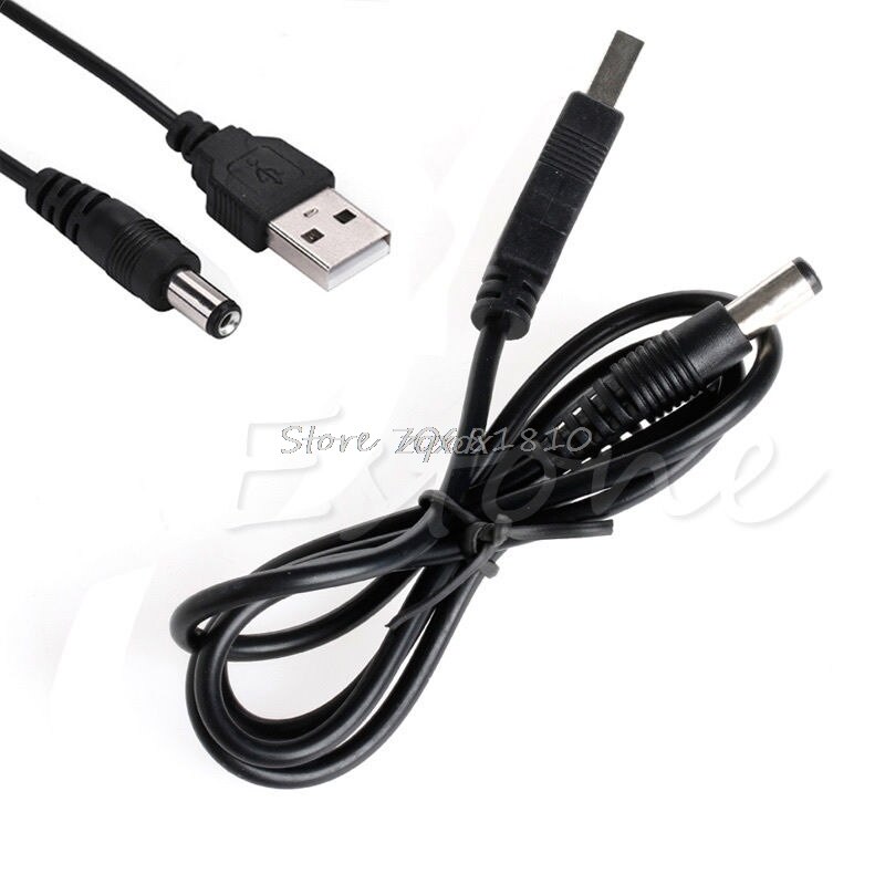 Puerto USB a 5,5mm/2,1mm 5V DC Barrel Jack, conector de Cable de alimentación, y