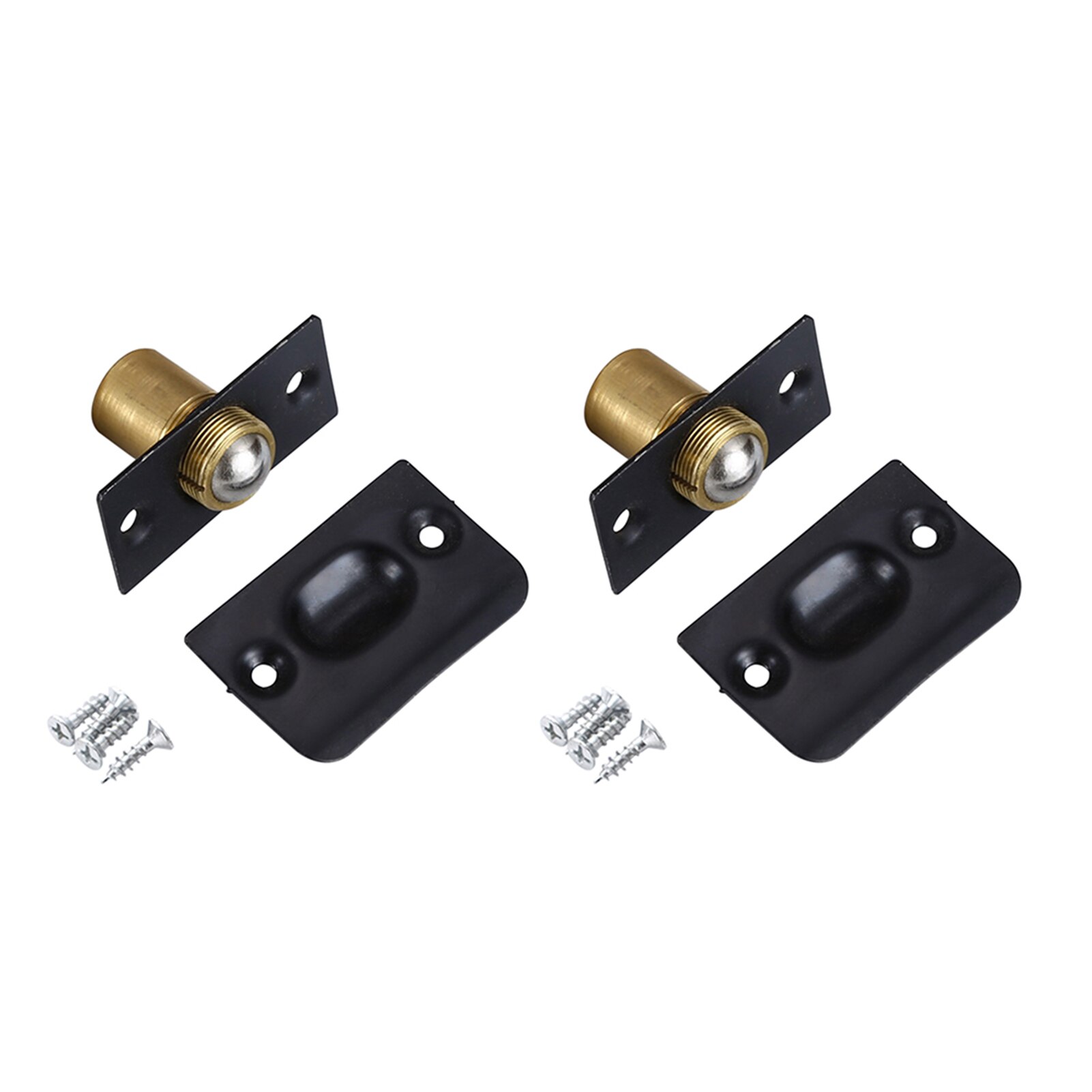 With Strike Plate Cabinet Doorstop Closet Door Ball Catch Universal Adjustable Size Stainless Steel Home Bathroom Rust Proof