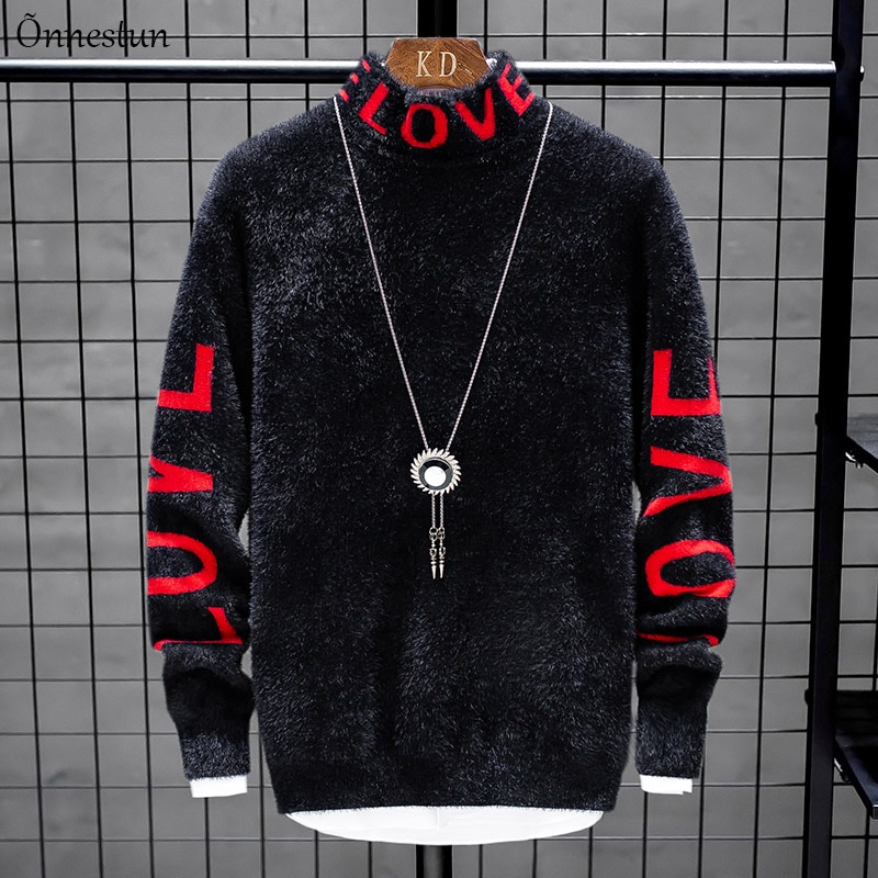 Onnestun Trui Mannen Kleding Winter Casual Plus Size Coltrui Trui Mannen Dikke Warme Trui Kerst Truien Man