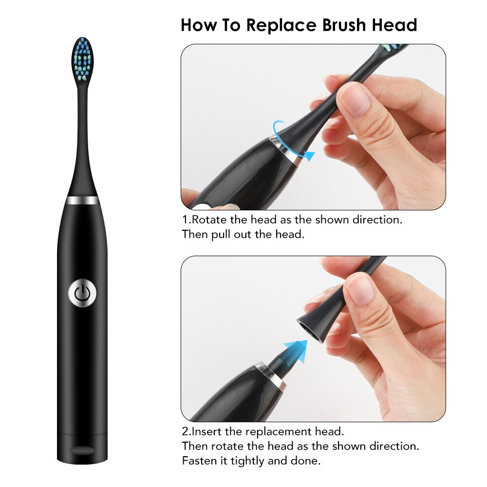 Portable Smart Electric Sonic Vibration Toothbrush Waterproof Electric Tooth Brush Teeth Whitening Oral Care Family Dental Care