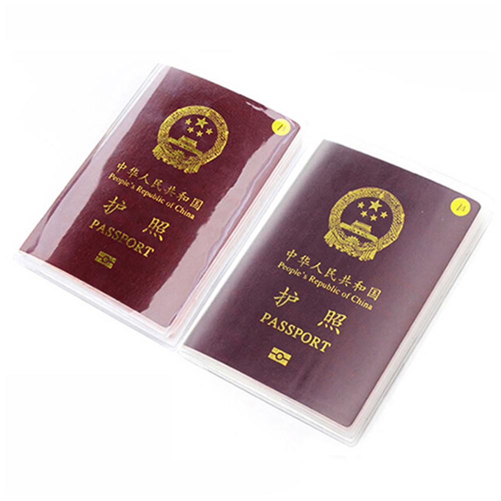 Paspoort Case, Clear Transparante Paspoort Deksel Houder Case Organizer ID Kaart Reizen Protector, 13.519 cm/5.31 "7.48" (Transparant)