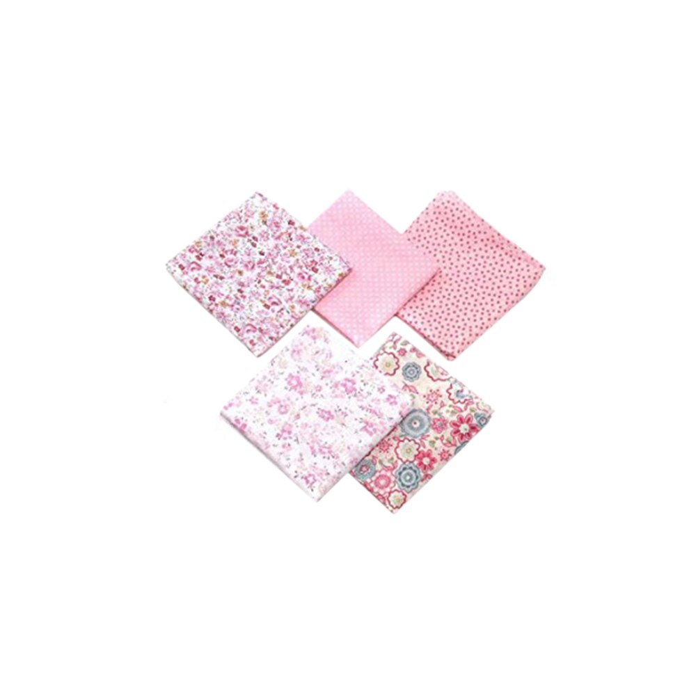 Handmade 5pcs DIY Cotton Fabrics Patchwork Group Plain Cloth Various Patterns Floral Square Cotton Cloth 50*50cm