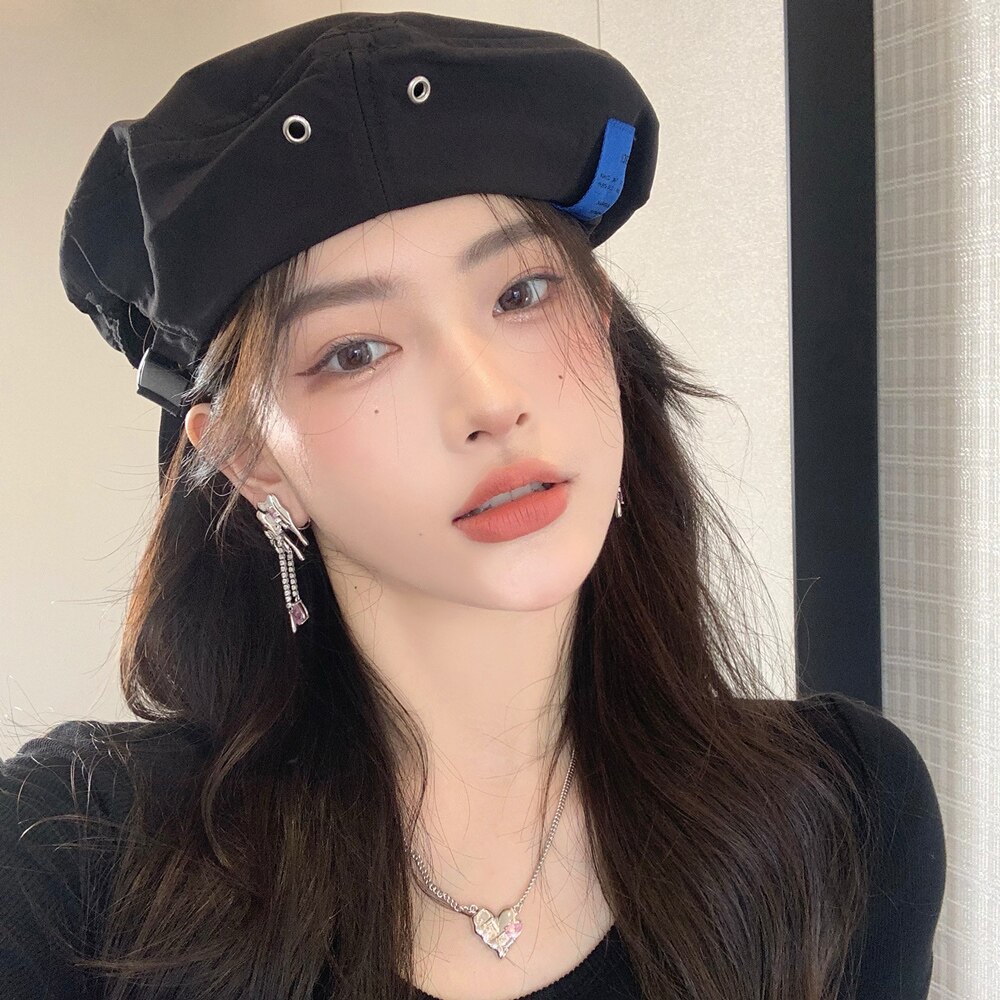 Berretto da donna berretto da artista francese cappello a cuffia primavera elegante cappello da pittore cappelli da berretto Vintage ▾ cappelli da donna ottagonali con cappuccio da donna estivo