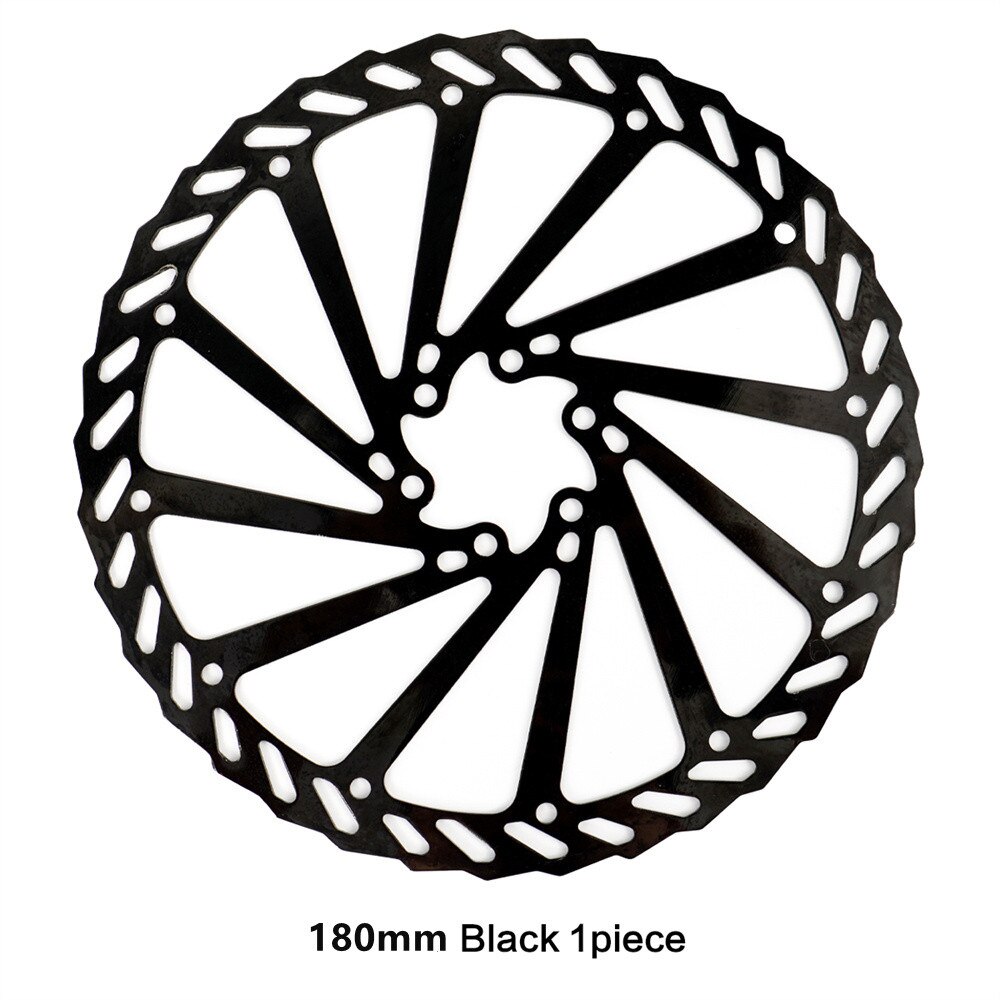 Rotori del freno per bicicletta a scelta, rotore del freno a disco per bici da strada MTB in acciaio 160mm/180mm/203mm, per linea centrale SHIMANO SRAM: 180mm Black
