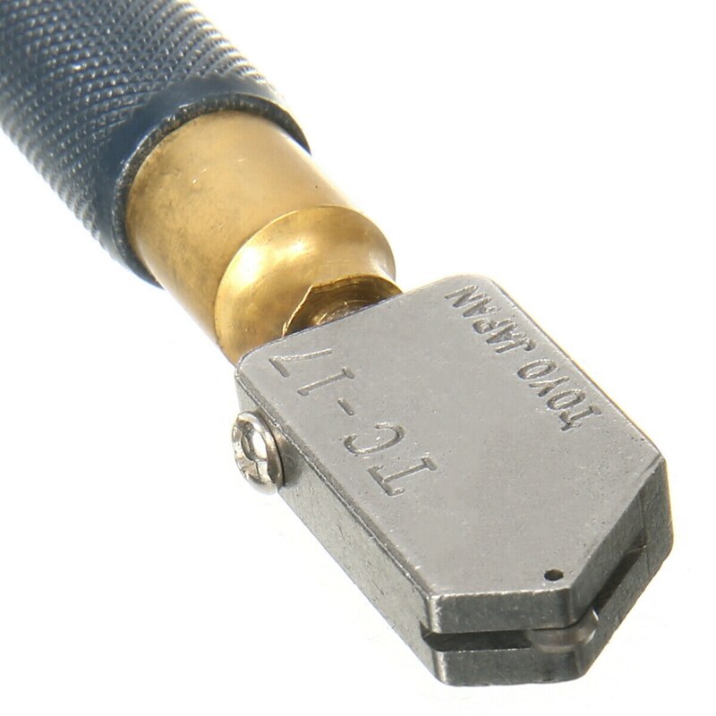 6Pcs TC-17 Oil Glass Cutter Metal Handle Diamond Straight Head Cutting Tool Pack