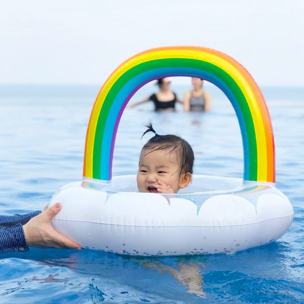 Baby Zwemmen Ring Baby Float Opblaasbare Ring Zomer Speelgoed Opblaasbare Baby Zwemmen Float Ring Game Outdoor Kind Rainbowsit Ring