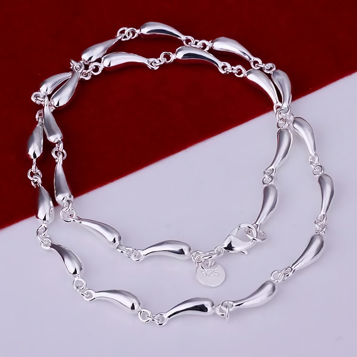 noble Plata de Ley 925 bonitas collares de gota de agua pendientes pulseras juegos de joyas para mujer accesorios de boda de
