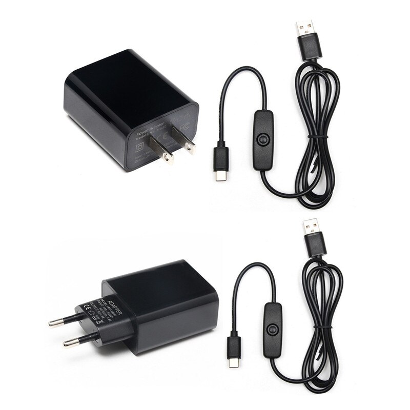 Raspberry PI 4 Case Kit Aluminum Case 5V 3A Power Adapter 64G Micro SD Card Micro HDMI Cable For Raspberry Pi 4 Model B