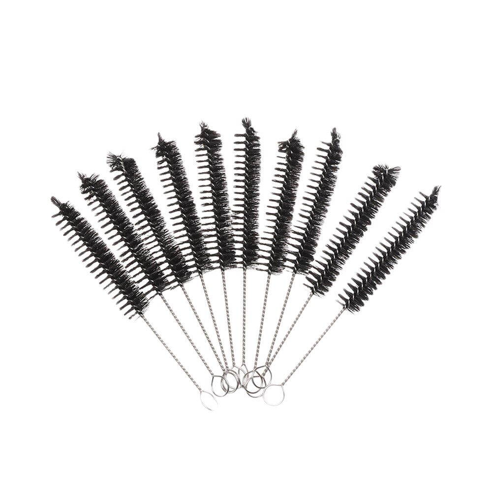 5PCS Stainless Steel Soft Hair Bottle Brush Reusable Straw Cleaning Brushes Handle Spiral Milk Bottle Brush Cleaning Tool