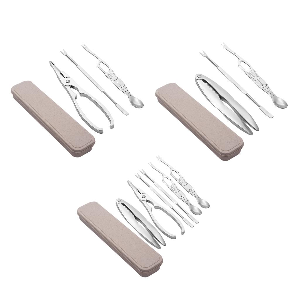 Keuken Seafood Gereedschap Set Met Storage Case Moer Crackers Krab Been Sheller Zeevruchten Vork Voor Walnoot Kreeft Moer Schelpen Pecan