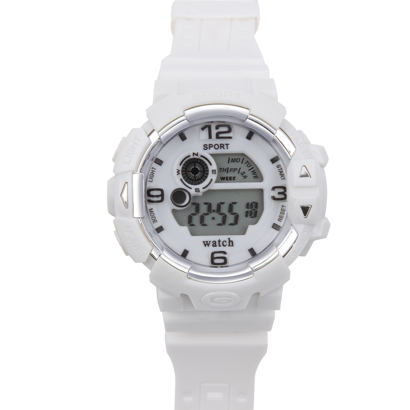 Vrouwen Eenvoudige Sport Horloge Waterdicht Elektronische Digitale Horloges Vrouwen Horloge Dames Horloge Student Wrsit Klok: white