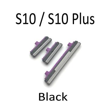 Nowy przycisk głośności bocznej + przycisk włączania/wyłączania przycisku do Samsung Galaxy Note 8 S8 S9 S10 Plus części zamienne: S10 S10 Plus Black