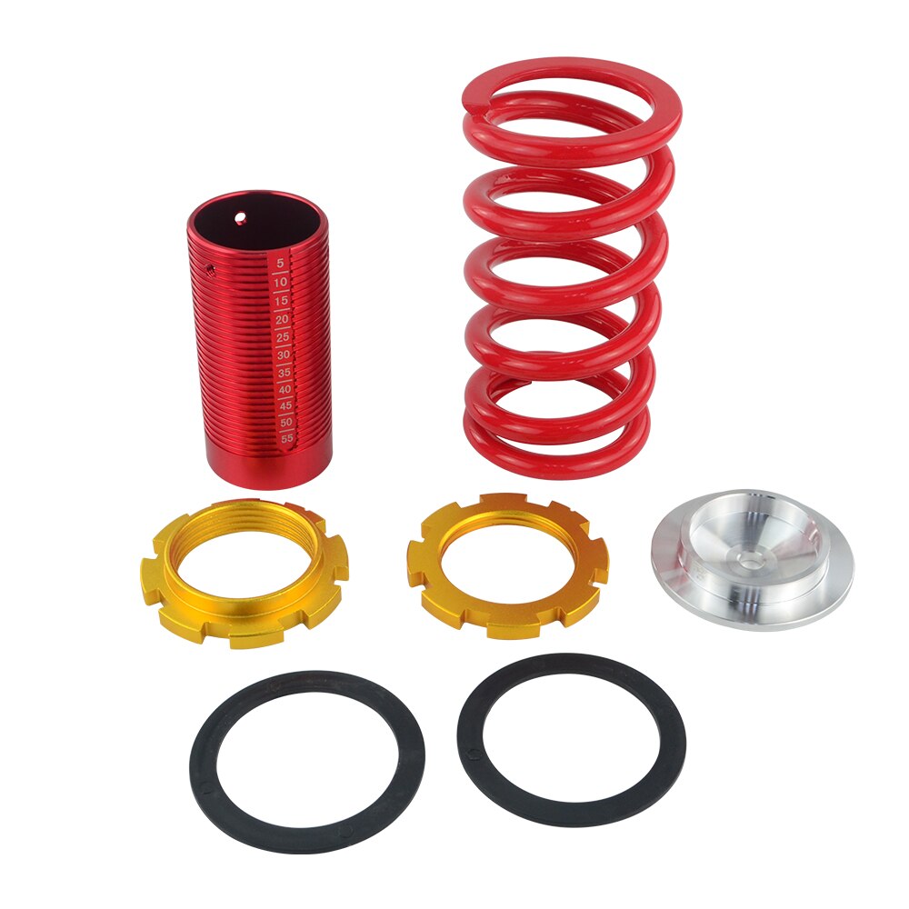 Hypertune - Forged Aluminum Coilover Kits for Honda Civic 88-00 Red available Coilover Suspension / Coilover Springs HT-TH11