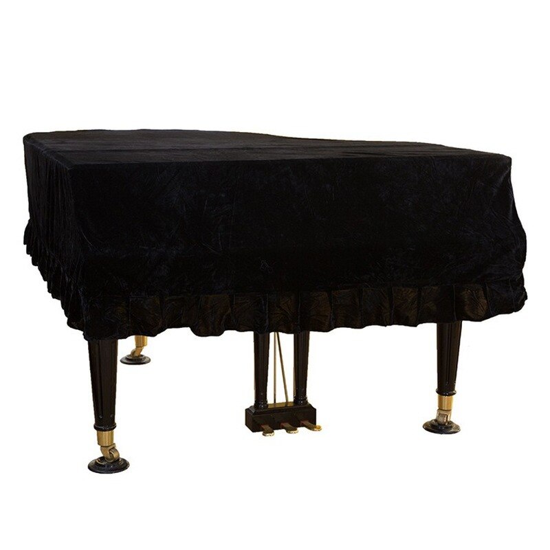 Goldenen Samt Klavier Cover Klavier Abdeckung Grand Klavier Cover Klavier Abdeckung Präzision Bass Pickup Abdeckung Schwarz Tastatur Staub Abdeckung