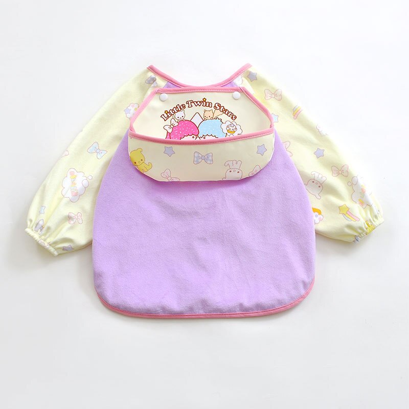 Lunch bibs Eating Smock Waterproof Baby Clothes Boys Girls 4 season Jacket Newborn 0~3 Year Children Anti dressing Kid Clothing: pink / M 82-95cm