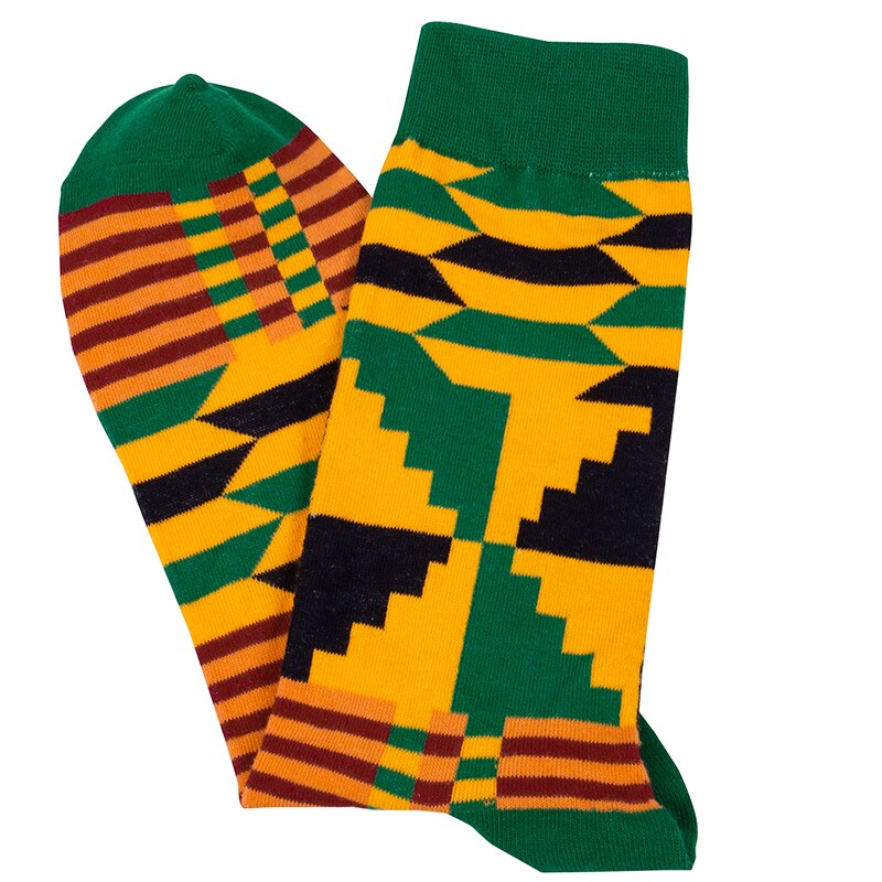 3 Pairs For Socks African Print Striped Lattice Colorful Soft Socks Leisure Skateboard Socks Funny Multicolor: 533
