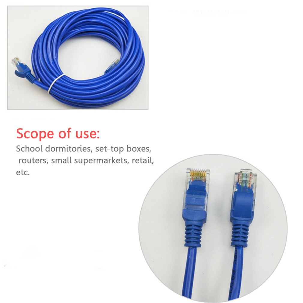 5/10/15/20/25/30/50 CAT5 100M RJ45 Ethernet Kabels Connector Ethernet Internet netwerk Kabel Cord Wire Lijn Blauw Rj 45 Lan CAT5