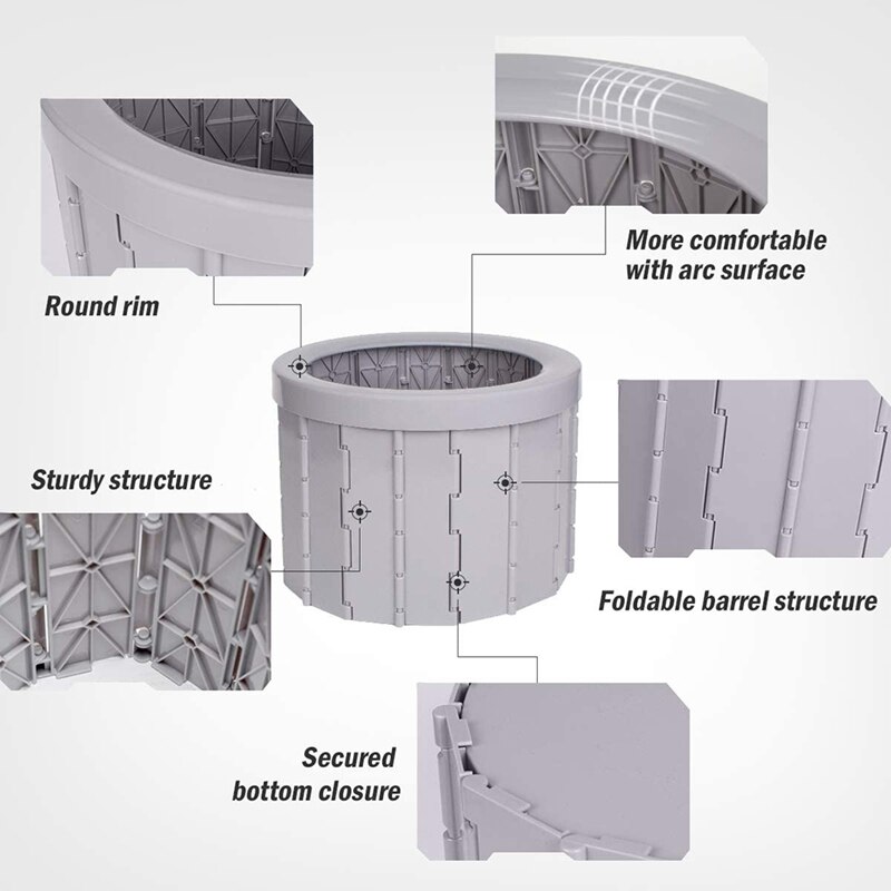 Draagbare Vouwen Wc Porta Potje Auto Wc Camping Toilet Voor Travel Toilet Seat Voor Camping Wandelen Strand