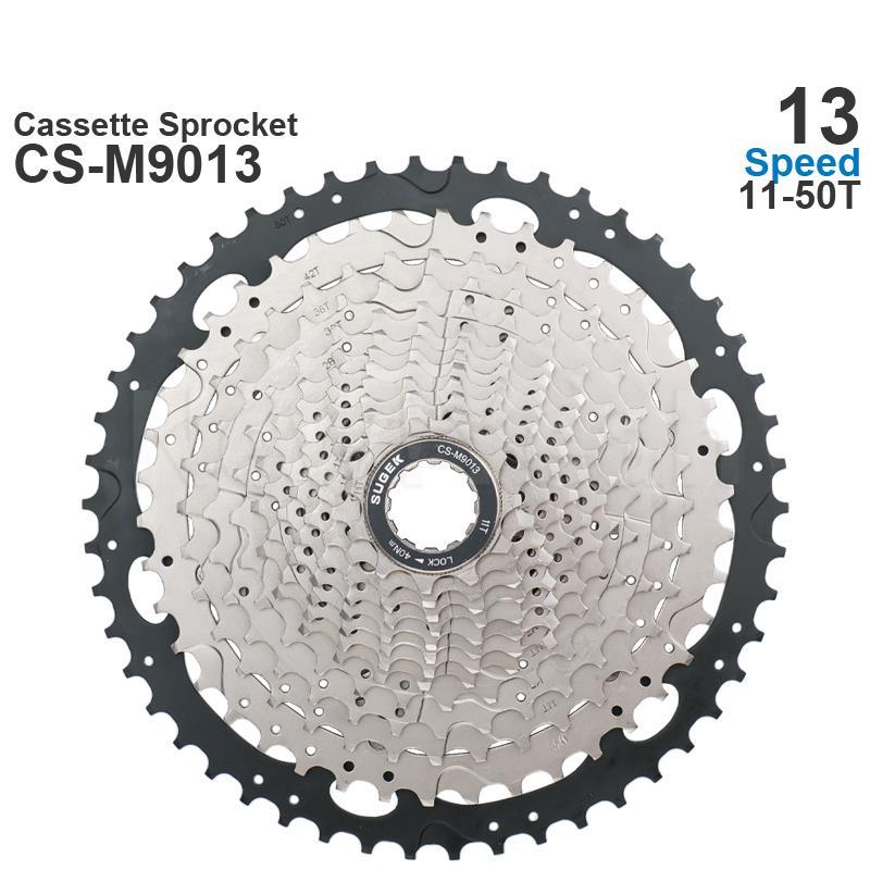 SUGEK 11/12/13 Speed Cassette Sprocket 50/52T DEORE M5100 M6100 CS-M9011 12 13 Colorful HG Steel/Al compatible K7 XT GX MTB: M9013 50T