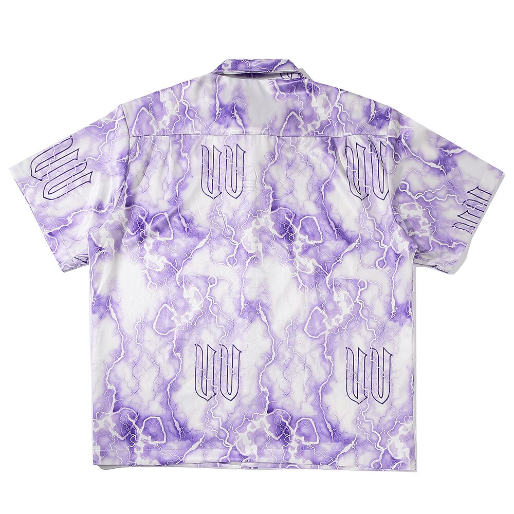 Błyskawica gotyckie ubrania letnie bluzki plus rozmiar bluzka Streetwear ponadgabarytowe męskie ubrania Got hawajska koszula aloha 2020 moda