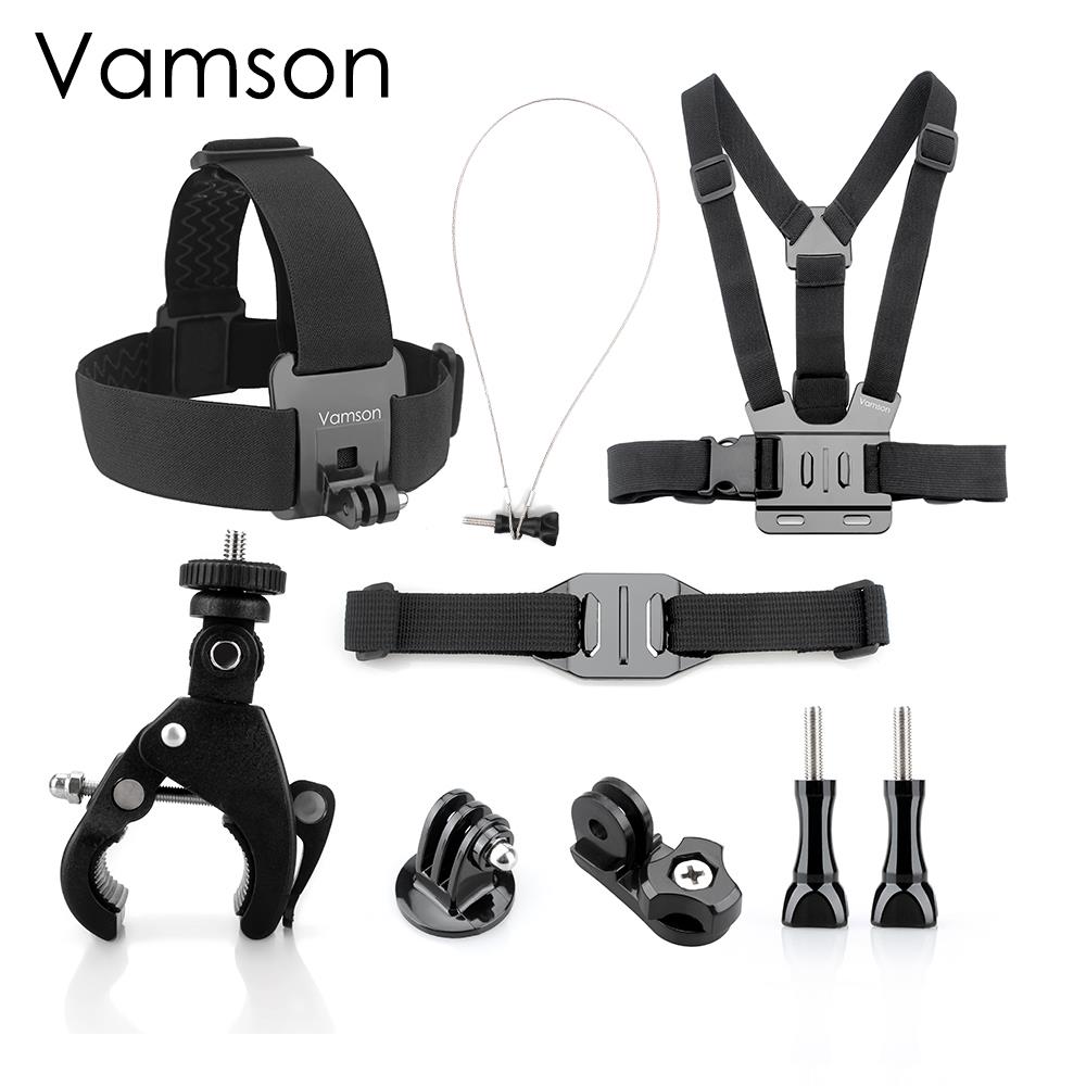 Vamson Accessories for GoPro Hero 10 9 8 7 6 Chest Strap Motorcycle Clamp Collection Box for Xiaomi Yi 4K for Insta 360 VS153C: VS153A