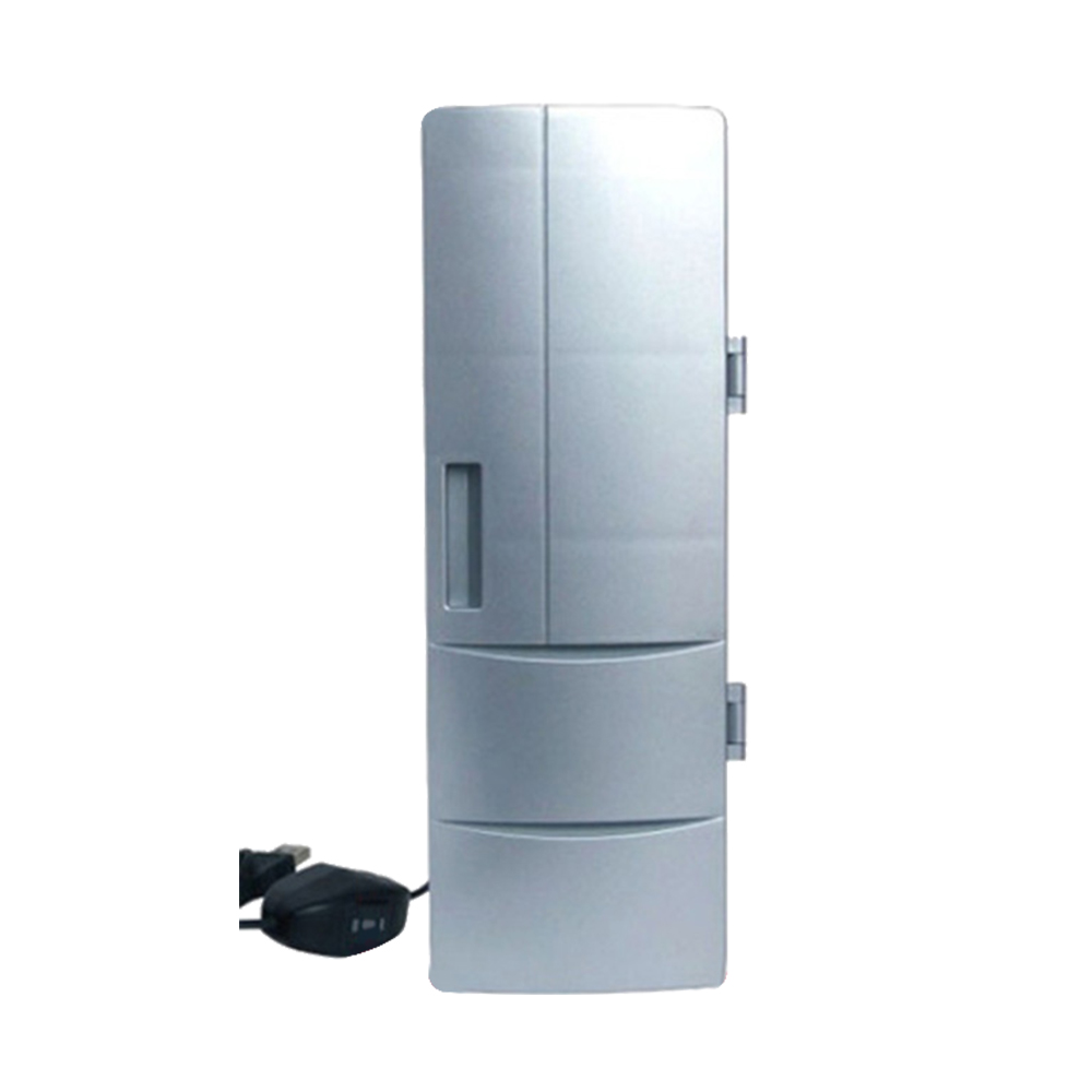 Car DC12V Universal &Cold Dual USB Mini Fridge Mini USB Refrigerator Office Home Small Refrigerator
