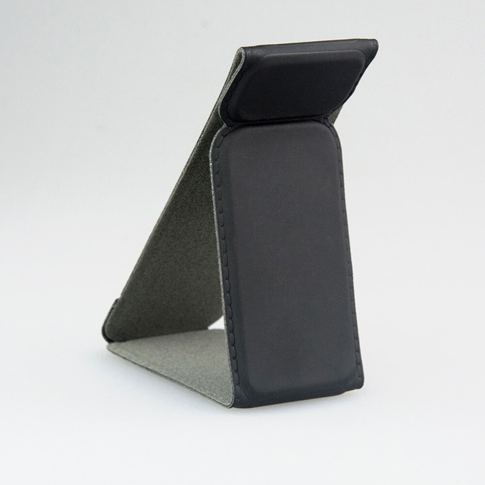 Universal Tablet Stand For Android Tablet Stand Hand-free Support Portable PU Kickstand Ultra Slim Folded For iPad Multi-angle: Black