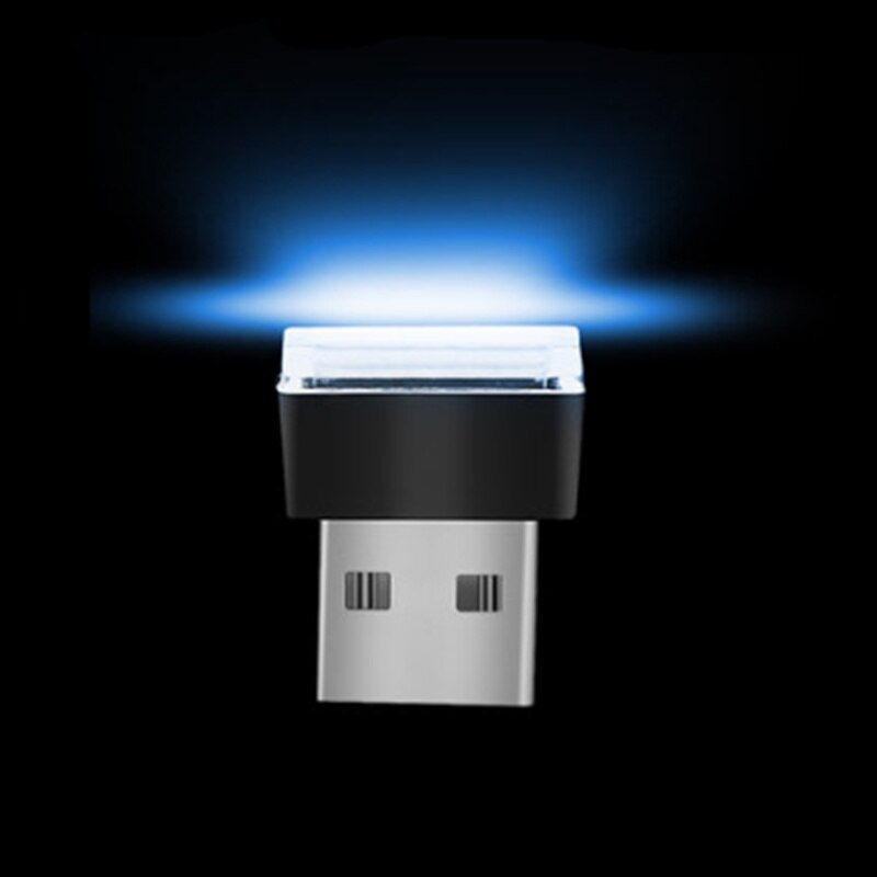 Auto Styling USB Sfeer LED Lamp Licht voor Tesla Roadster Model 3 Model S Model X Auto-styling auto Accessoires: Blauw