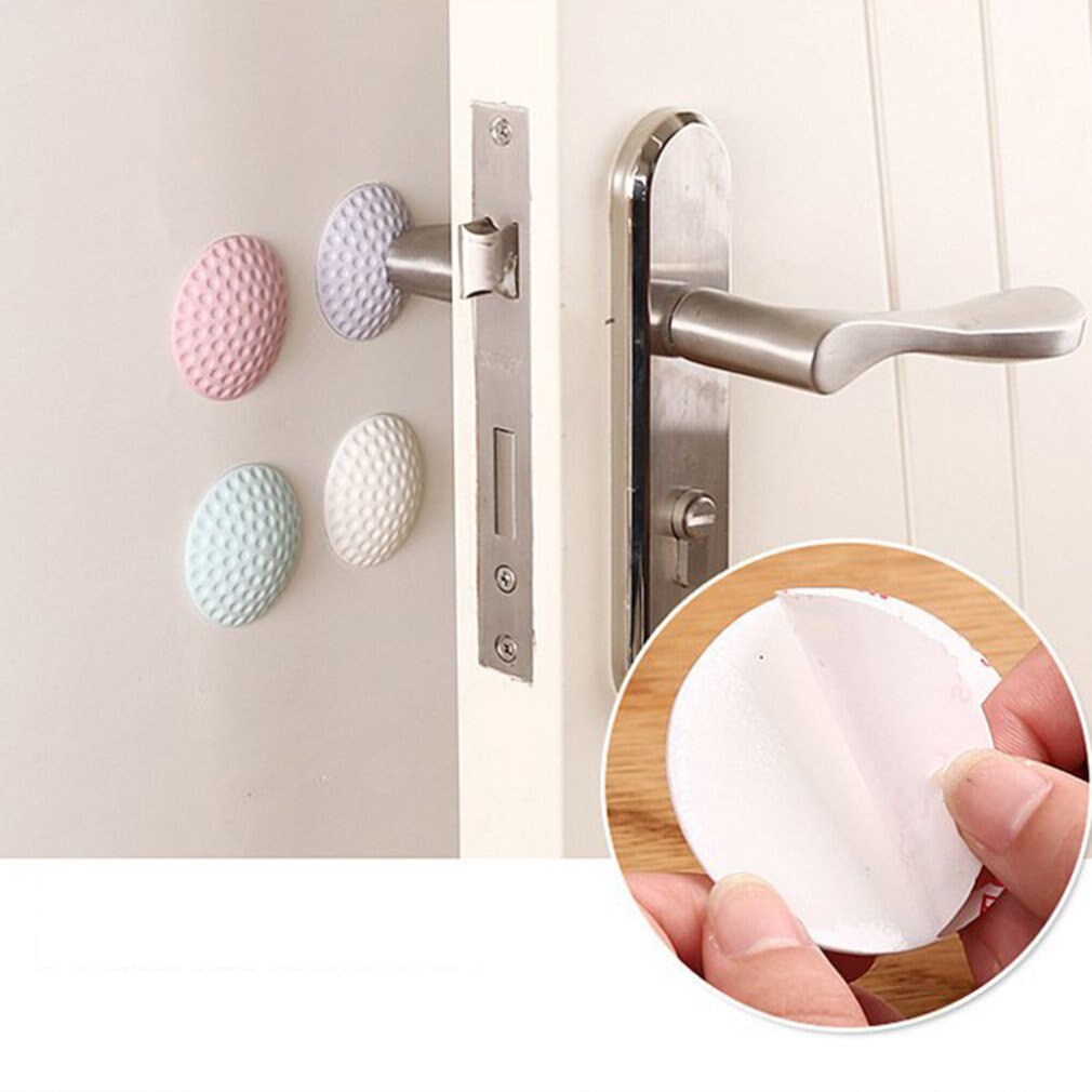 Beskyttende vægfortykkelse mute dørstick golf styling gummi fender håndtag låsepude hjem wallsticker med støjreduktion