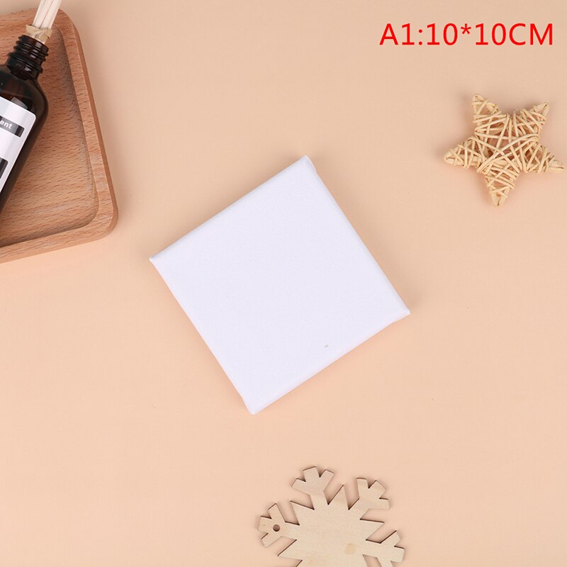 1Pc White Blank Square Artist Canvas For Canvas Oil Painting,Wooden Board Frame For Primed Oil Acrylic Paint: 10x10
