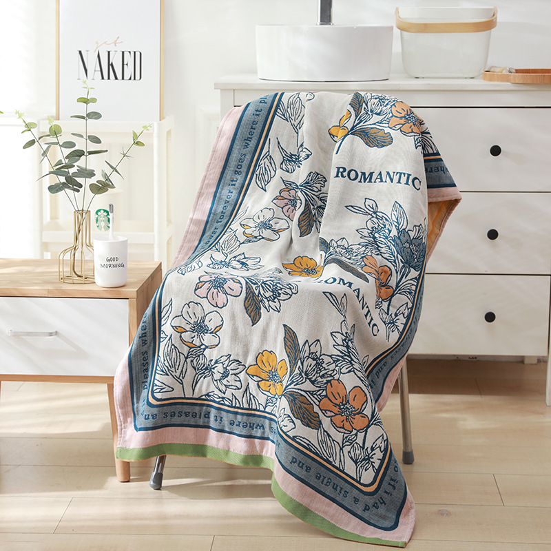 Cusack 23 style kwiatowe w stylu boho Cartoon miękka przędza bawełniana ręcznik kąpielowy dla dzieci dorosłych mężczyzn kobiet 80x160 cm dobrej jakości: 22