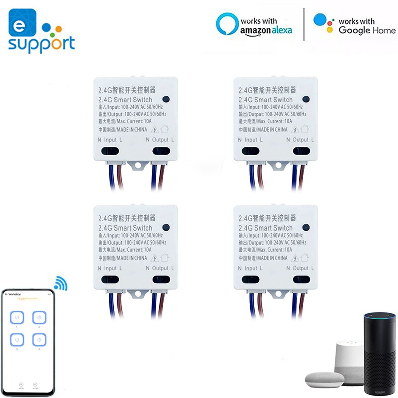 BASIC-2.4G Diy Smart Switch Smart Home Automation Module Via Ewelink App/Wechat Applet Afstandsbediening Werk Met Alexa Googlehome