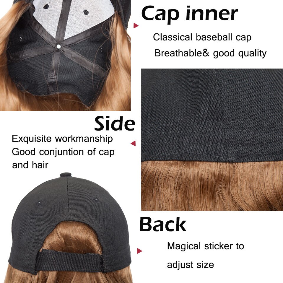 Snoilite 16 Inch Golvend Haar Extensions Met Black Cap Lange Synthetische Uitbreiding Haar Integreren Cap Met Haar Voor Girl Party