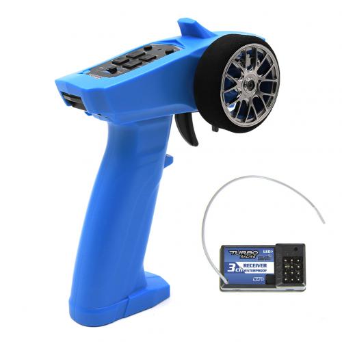 2.4GHz 3CH Digital Radio Remote Control Transmitter + Receiver for RC Car Boat: Blue