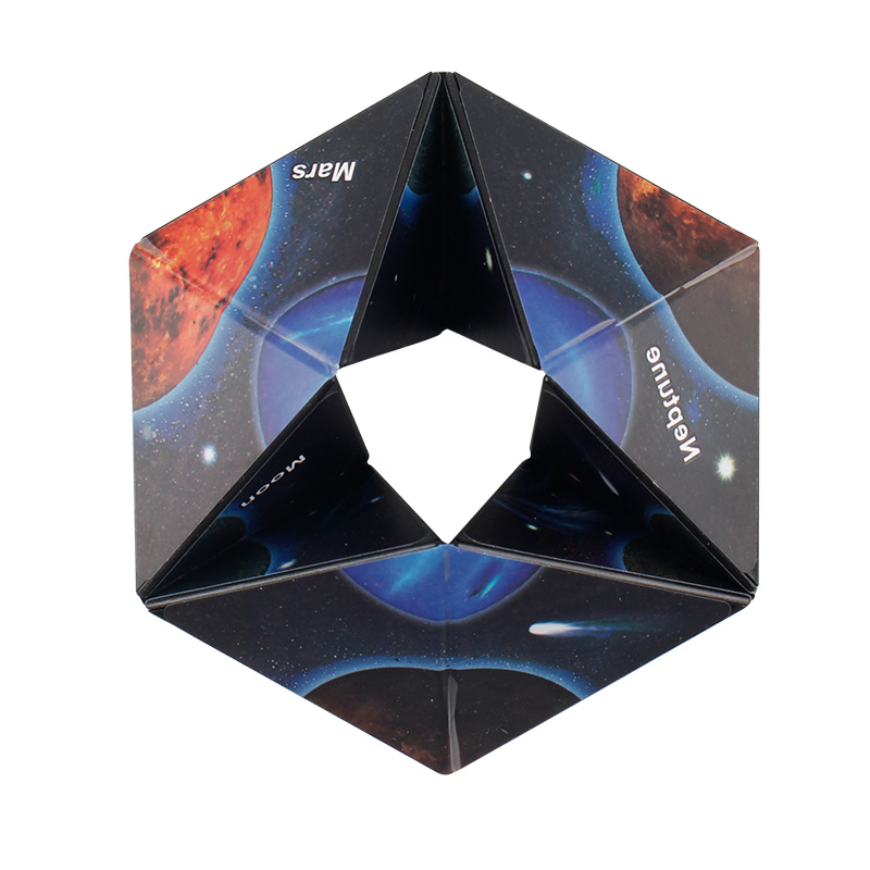 Infinity Flip Magic Cube forma illimitata giocattoli cognitivi Puzzle allevia lo Stress giocattolo di decompressione caleidoscopio felice: B