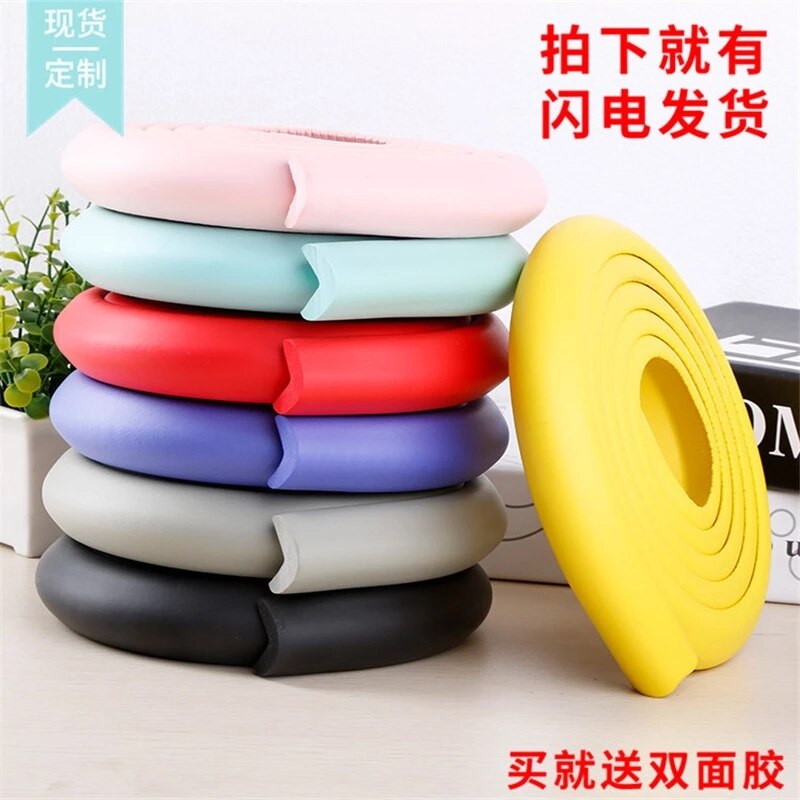 2M de seguridad del bebé escritorio protector para el borde de la Mesa de seguridad en forma de L protección para niños parachoques borde con ángulo casa Anti-colisión de la tira