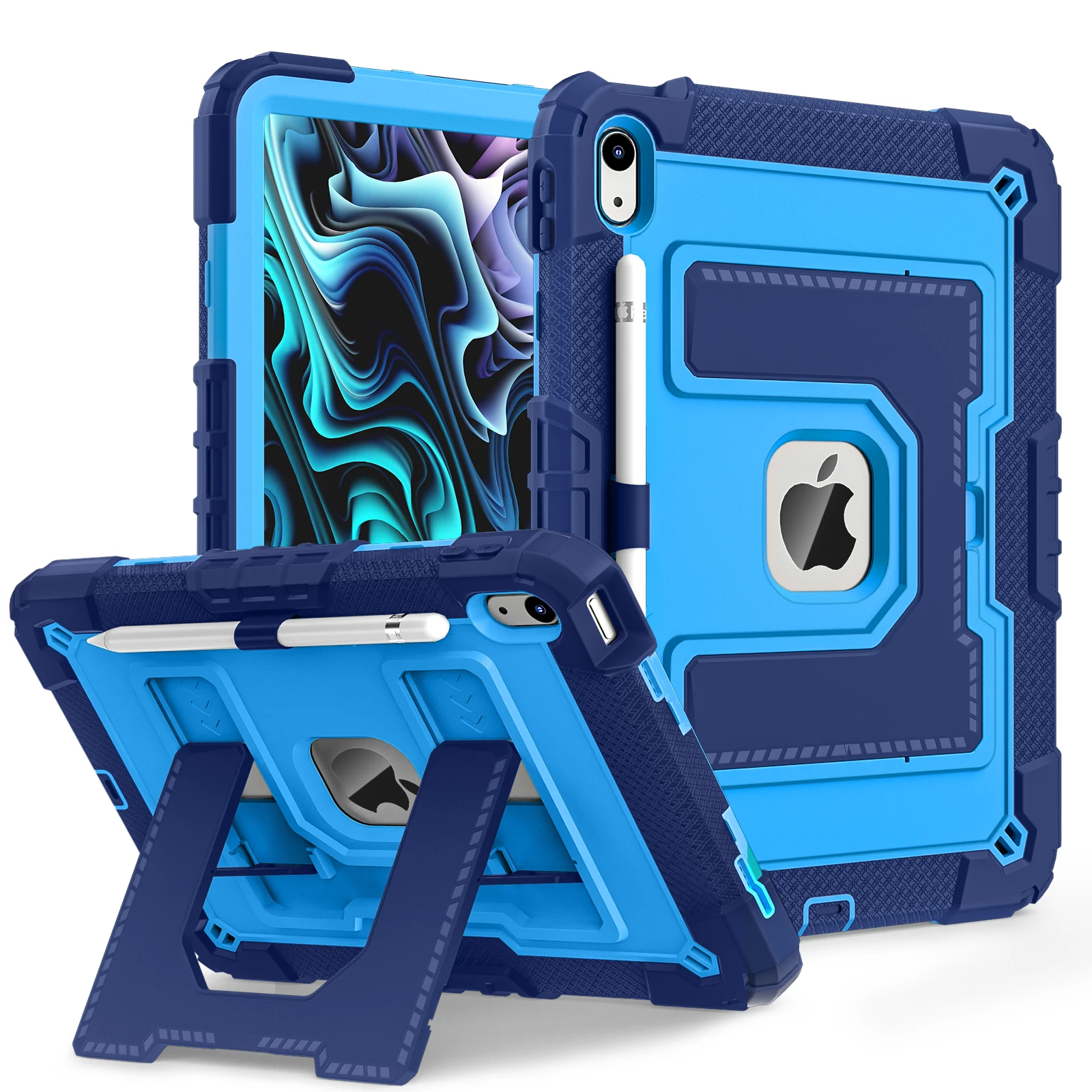 Tablet Case for IPad 11 11th A16 10th Gen Air 4 5 10.9 Pro Air 11 Mini 6 7 Kids Stand Shockproof Protect Rugged Cover