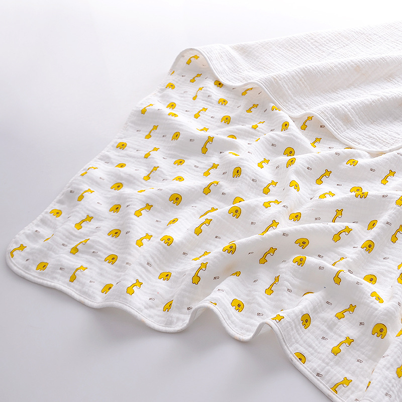 Manta de algodón puro, Toalla de baño para bebé, de cuatro capas gasa, suave manta transpirable para niños, manta fresca para el verano 105x105cm: 05