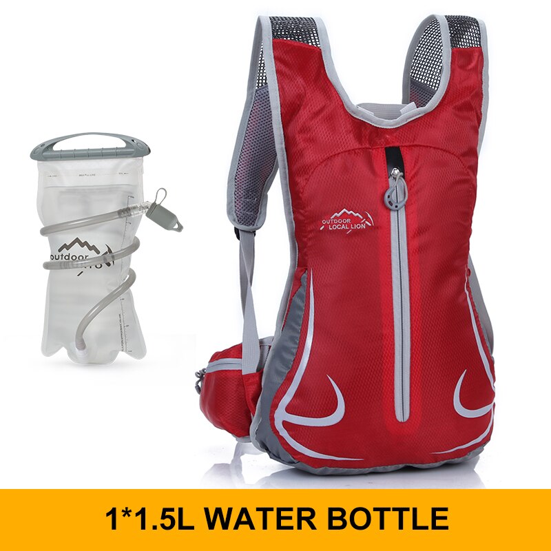 Travel backpack, ultra light ski rucksack, waterproof sports rucksack, suitable for cycling, hiking, hiking, camping, school run: red 1.5L