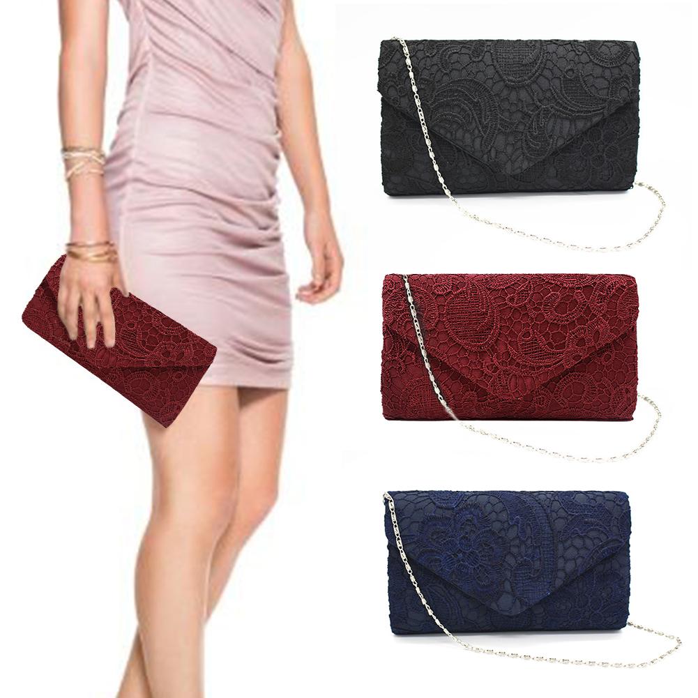 Ladies Handbags Luxury Women Lace Clutches Evening Bags Handbag For Wedding Party Purse Chain Shoulder Bag