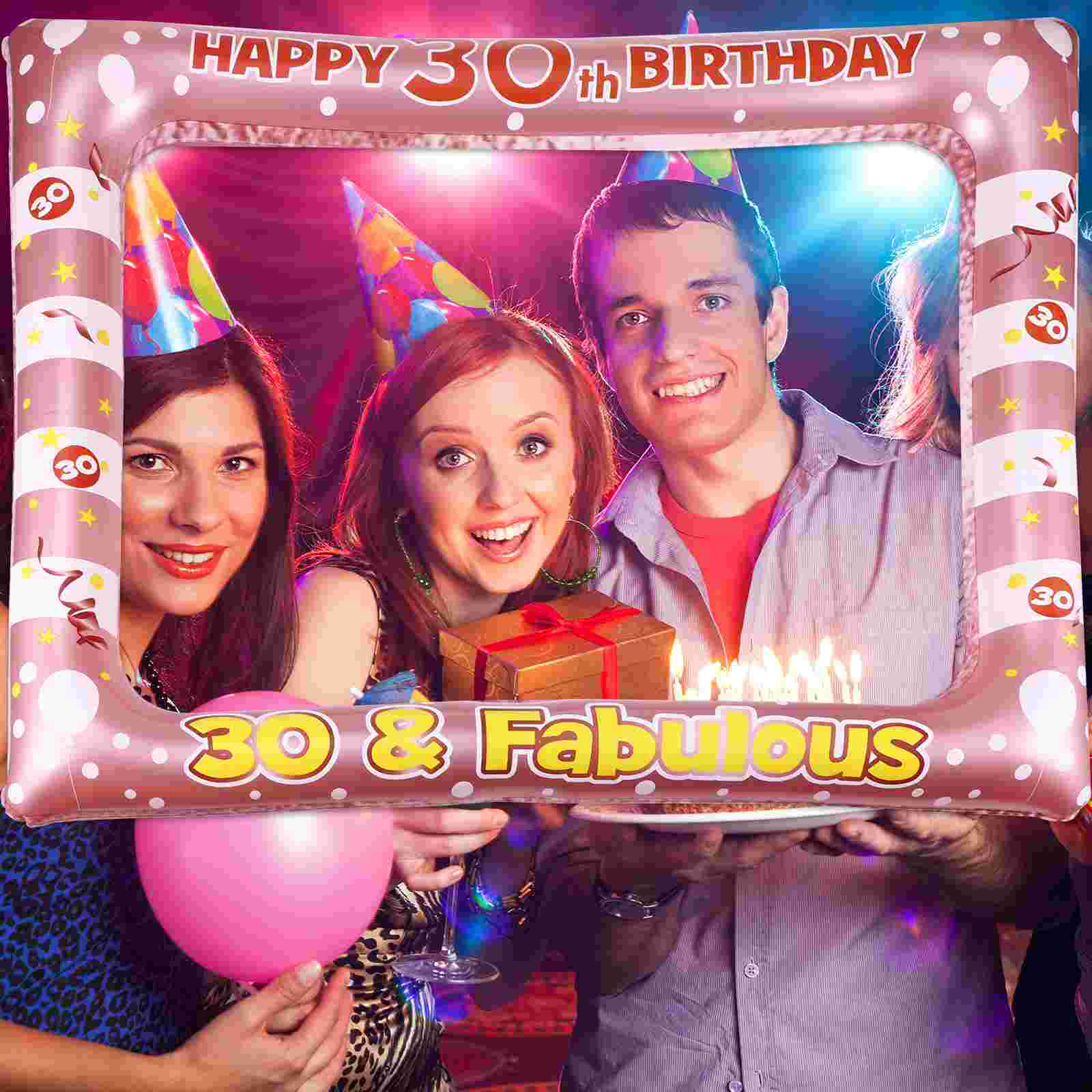 Cadre gonflable pour Photo de fête d&#39;anniversaire, support pour Photo de 18 ans, 1 pièce