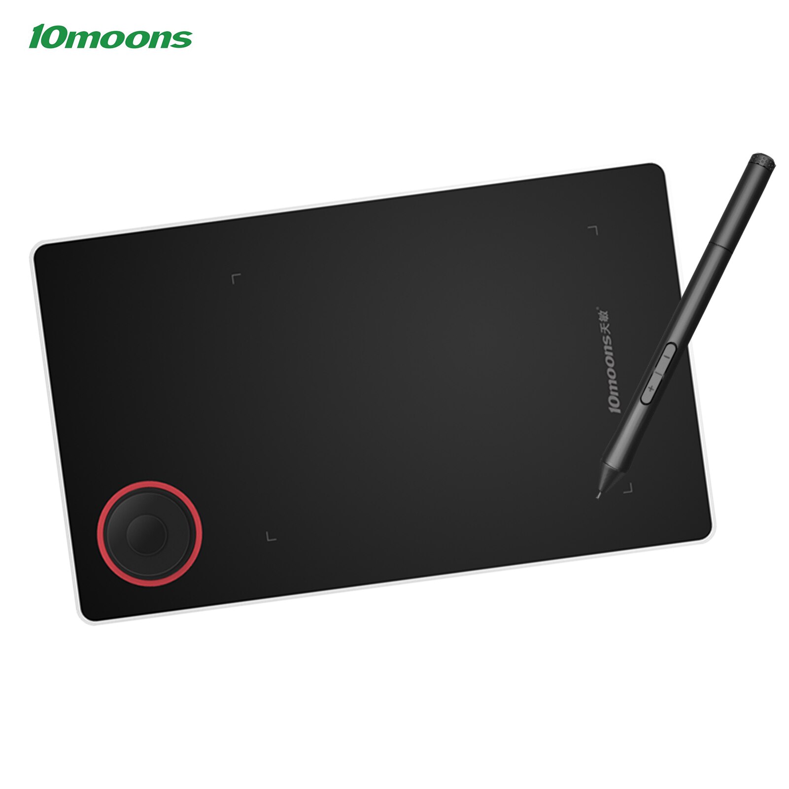 Tablette graphique 10 lunes G50 pour dessin, ultralégère, création artistique numérique, croquis, écran de pouces, avec stylet sans batterie, 8 pointes de stylo