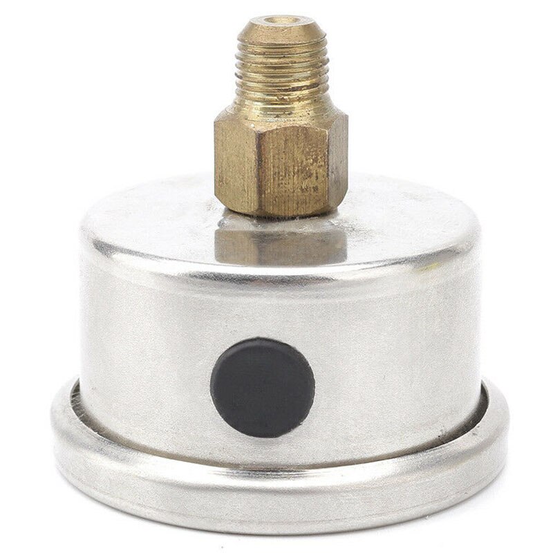 Adjustable 0-160 PSI Fuel Oil Pressure Regulator Gauge Chrome Silver Universal