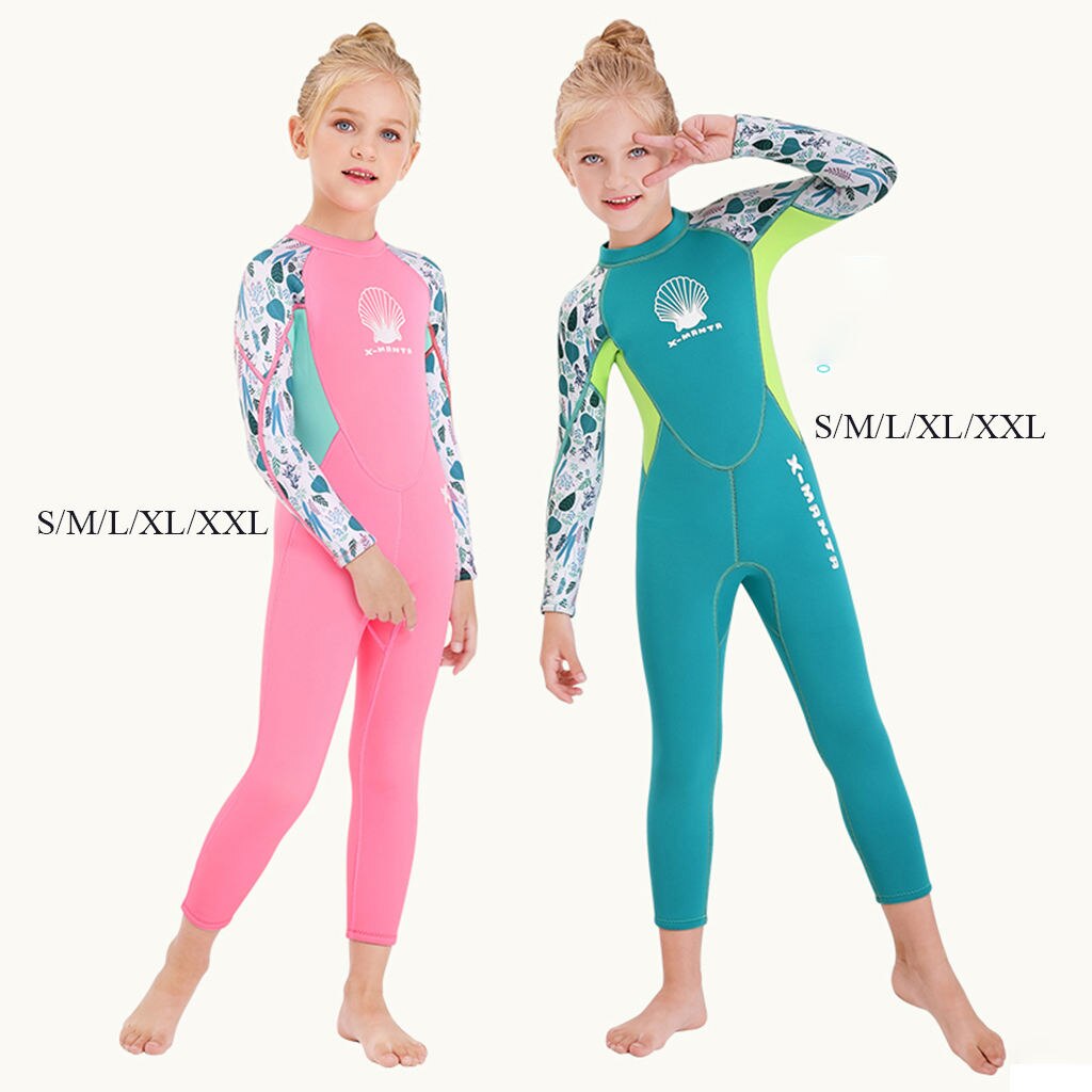 Meisjes Neopreen Wetsuit Kinderen Thermische Badpak 2.5Mm Neopreen Eendelig Badpak Eendelig Badpak All In One